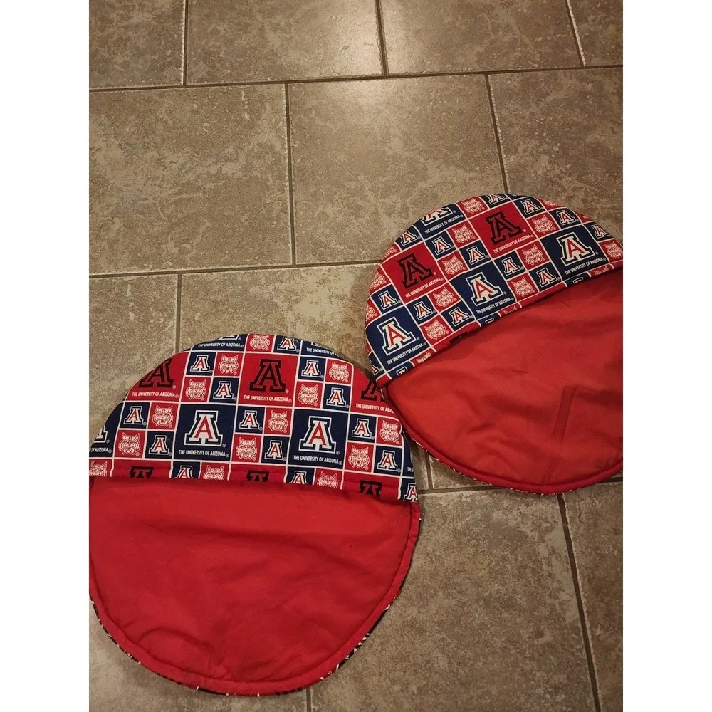 University of Arizona Wildcats Custom Round Chair Seat Covers Set of 2 Red Navy